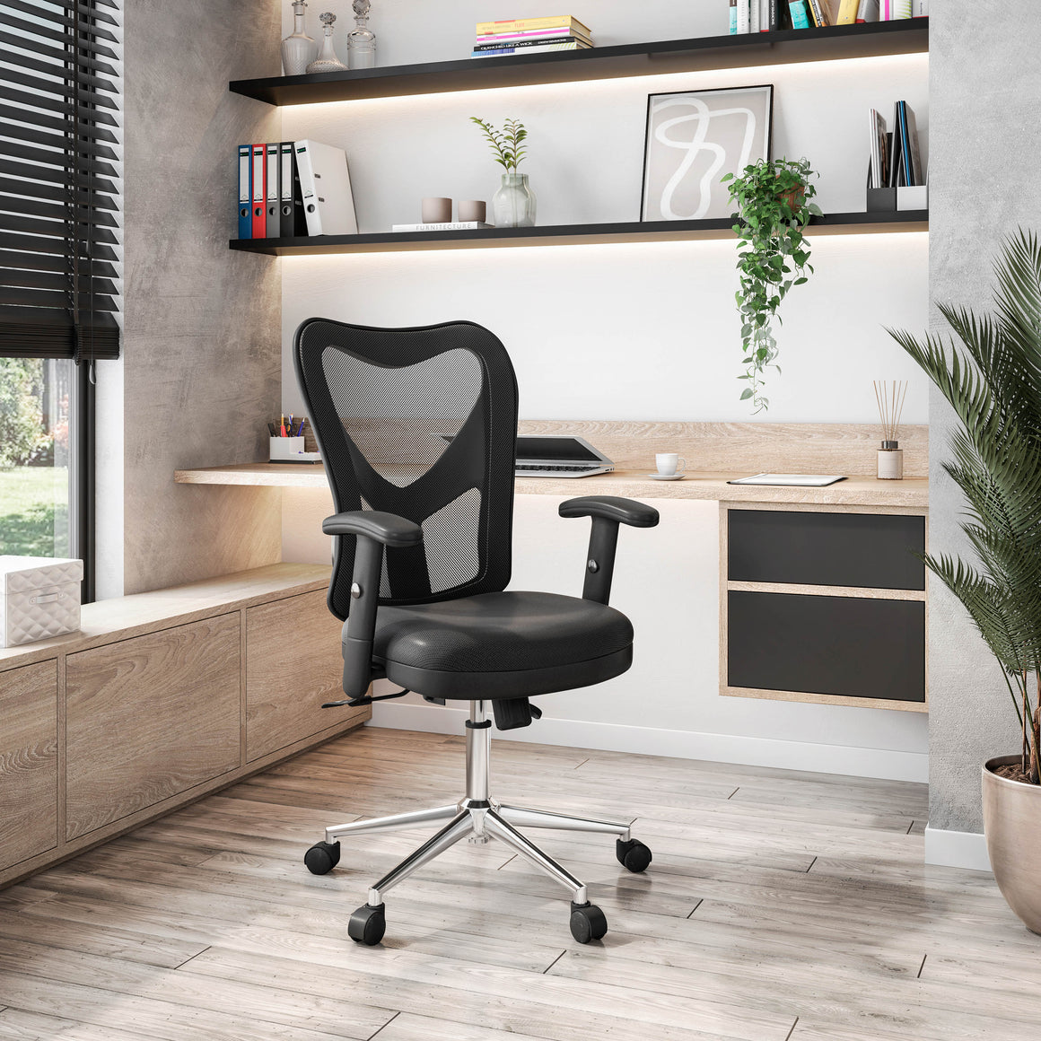 High Back Mesh Office Chair With Chrome Base