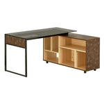 L-Shape Corner Desk with Multiple Storage Oak L-Shaped Desk