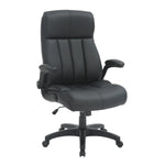 Ergonomic Faux Leather Office Chair – Ultra-Padded Executive Desk Chair with Flip-Up Armrests Height Adjustable Tilt