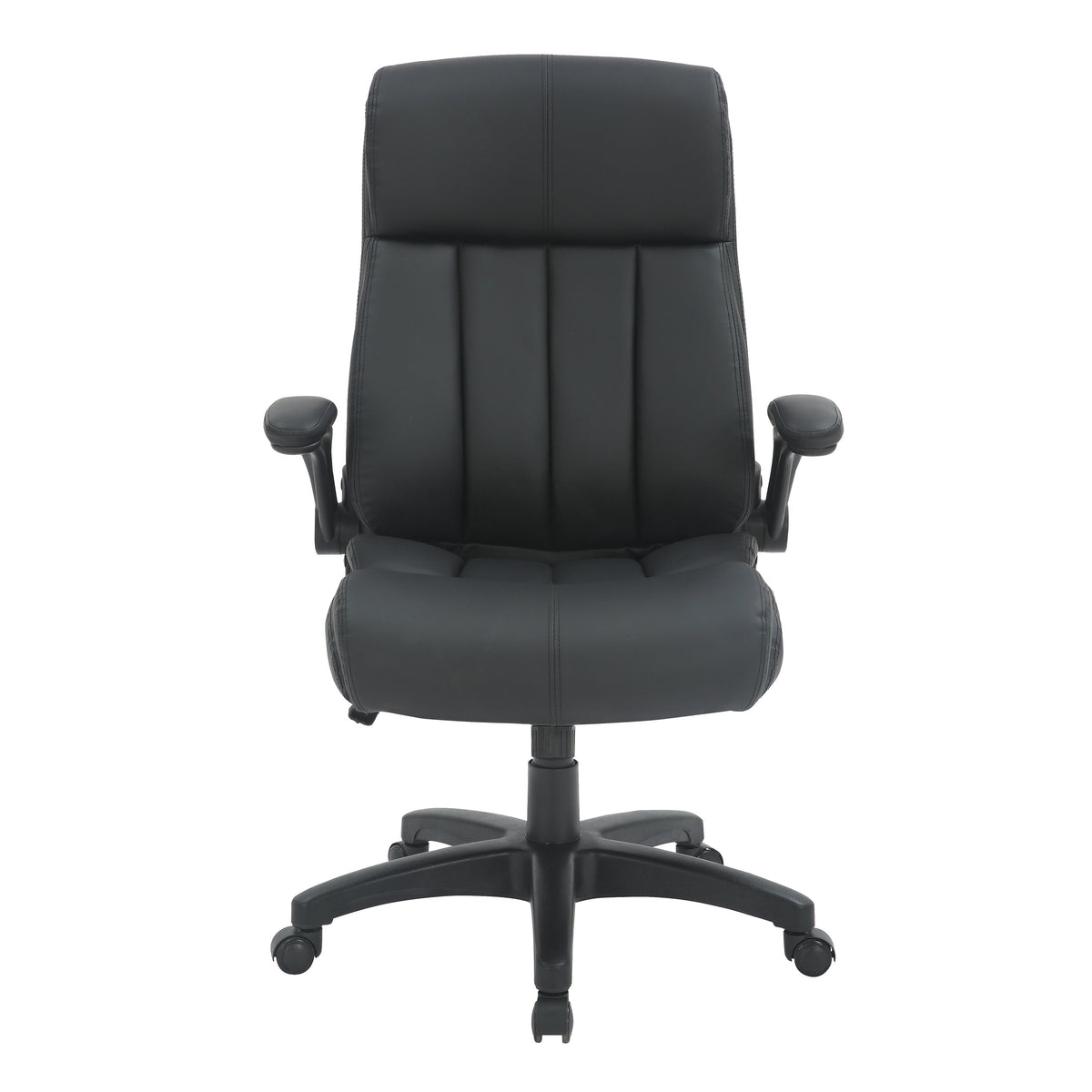 Ergonomic Faux Leather Office Chair – Ultra-Padded Executive Desk Chair with Flip-Up Armrests Height Adjustable Tilt