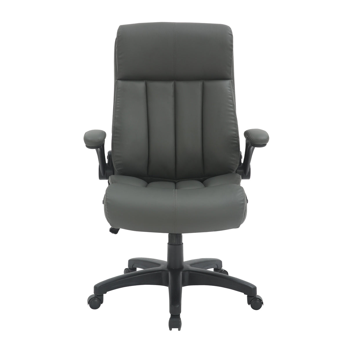 Ergonomic Faux Leather Office Chair – Ultra-Padded Executive Desk Chair with Flip-Up Armrests Height Adjustable Tilt