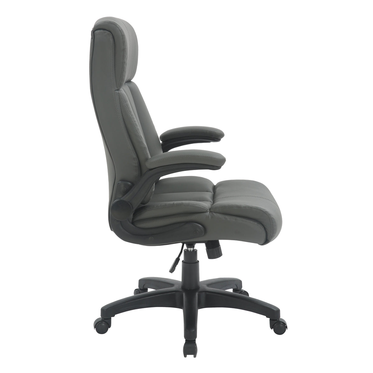 Ergonomic Faux Leather Office Chair – Ultra-Padded Executive Desk Chair with Flip-Up Armrests Height Adjustable Tilt