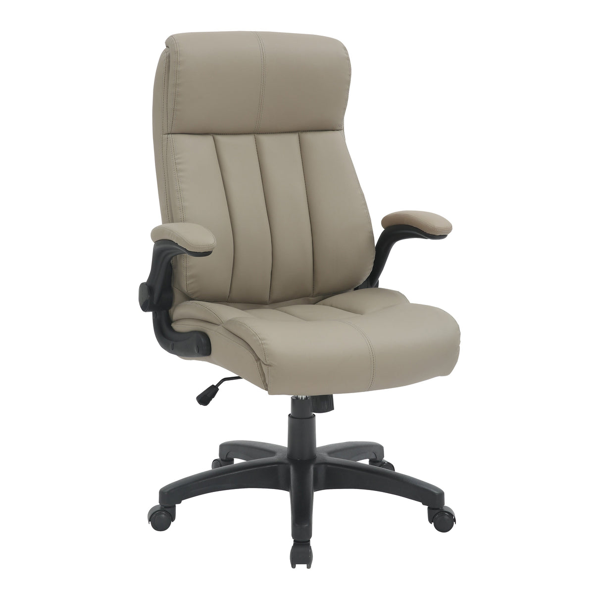Ergonomic Faux Leather Office Chair – Ultra-Padded Executive Desk Chair with Flip-Up Armrests Height Adjustable Tilt