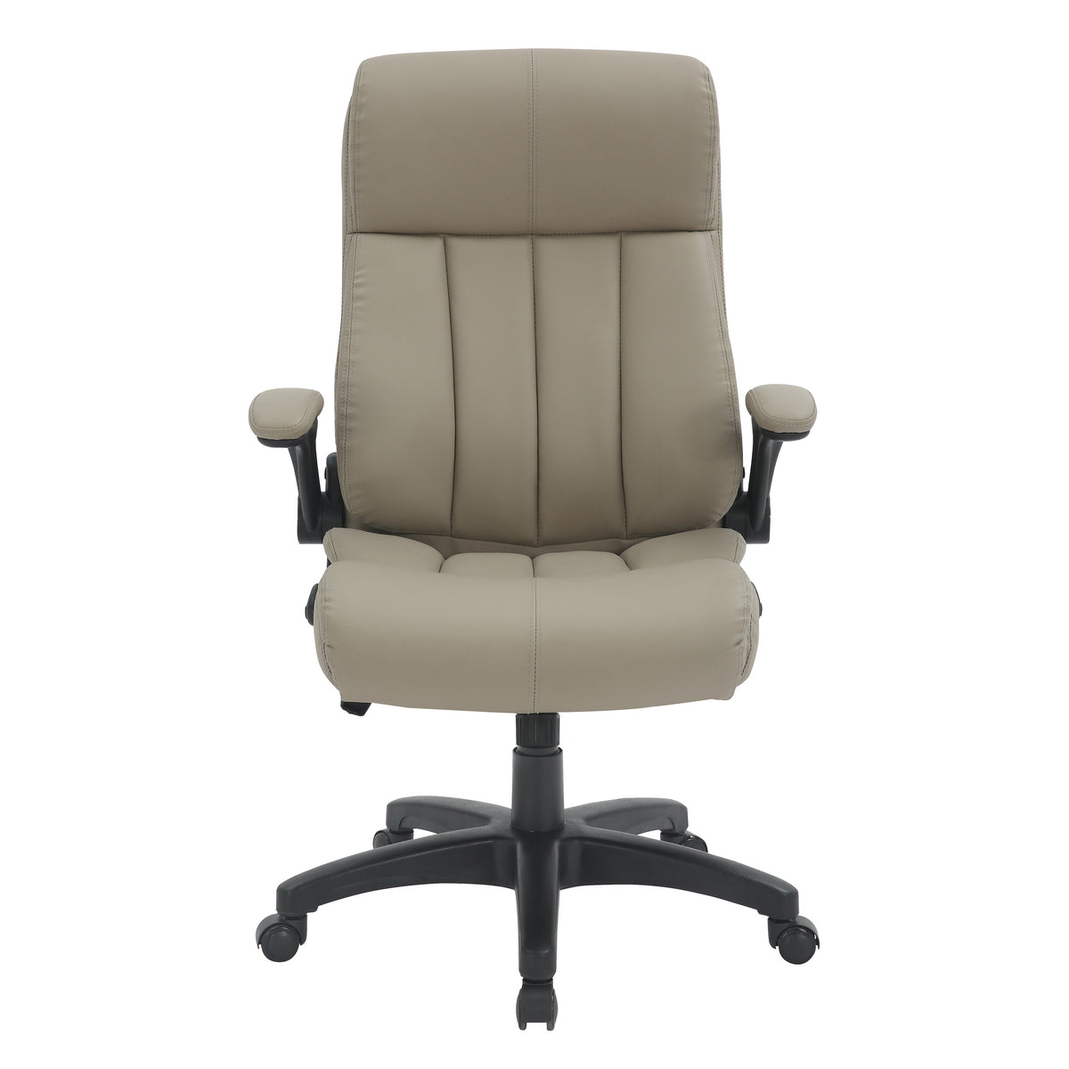 Ergonomic Faux Leather Office Chair – Ultra-Padded Executive Desk Chair with Flip-Up Armrests Height Adjustable Tilt