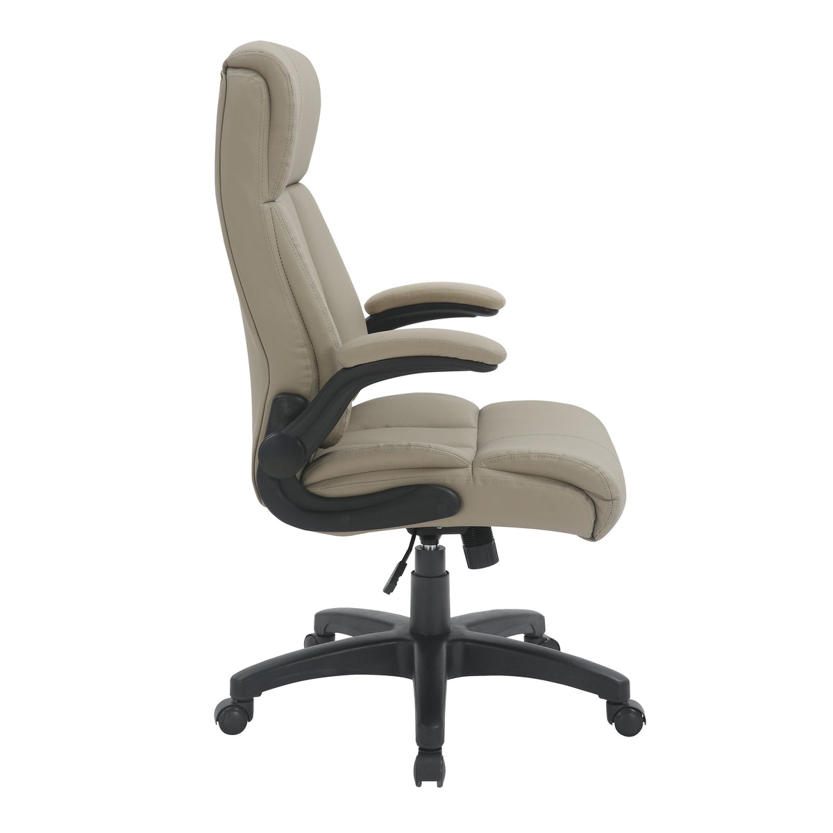 Ergonomic Faux Leather Office Chair – Ultra-Padded Executive Desk Chair with Flip-Up Armrests Height Adjustable Tilt