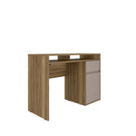 Home Office Workstation with Storage Walnut Writing Desk