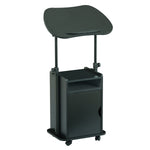 Sit-to-Stand Rolling Adjustable Laptop Cart With Storage