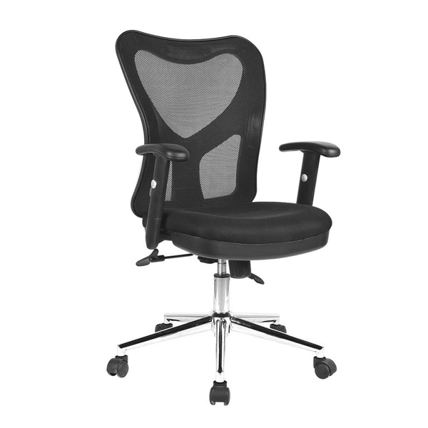 Techni Mobili  High Back Executive Mesh Office Chair with Arms, Lumbar  Support and Chrome Base