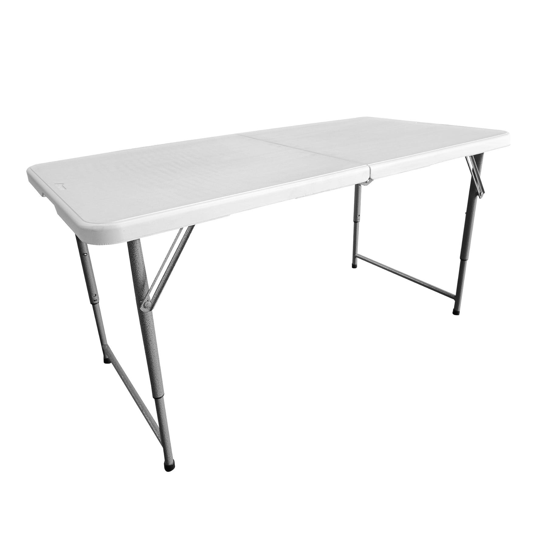 Techni Mobili FT Granite White Adjustable Height Folding Table