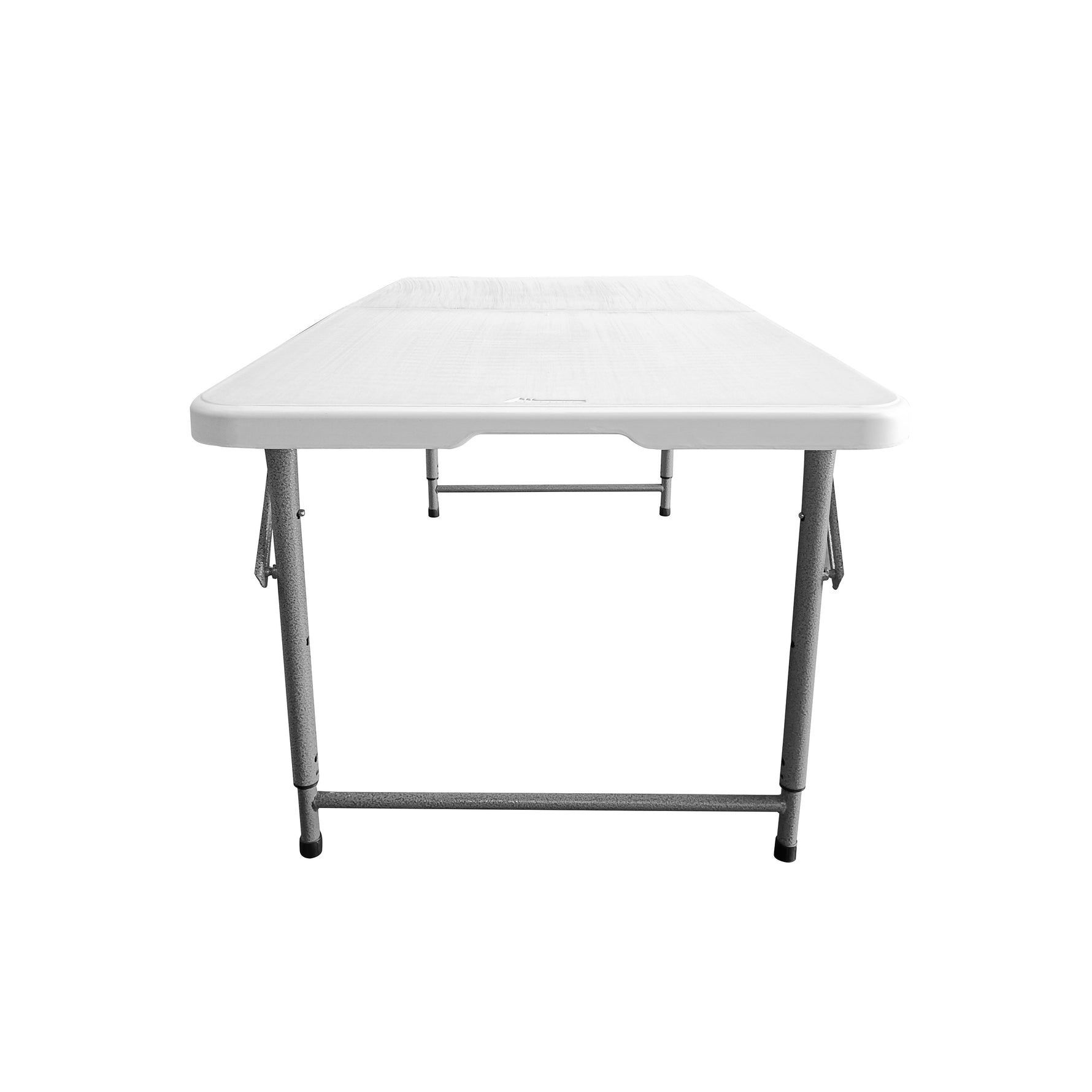 4 FT Granite White Adjustable Height Folding Table with Easy-Carry Handle Folding Table