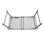 4 FT Granite White Adjustable Height Folding Table with Easy-Carry Handle Folding Table