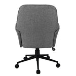 Modern Upholstered Tufted Office Chair with Arms Grey Office Chair