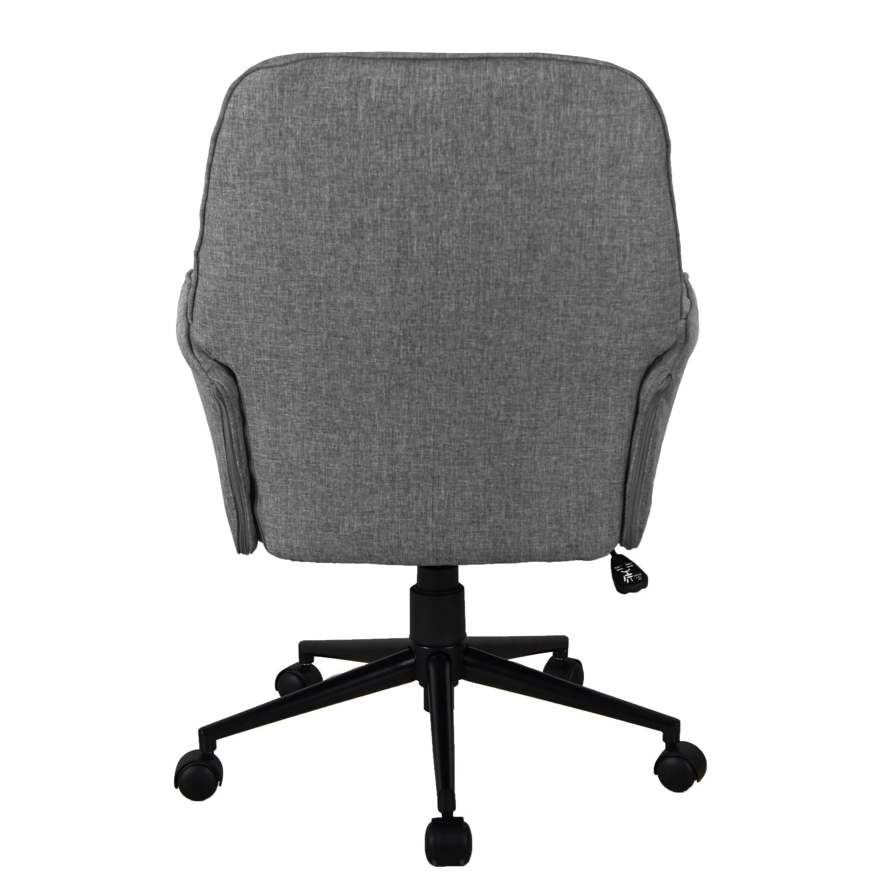 Modern Upholstered Tufted Office Chair with Arms Grey Office Chair