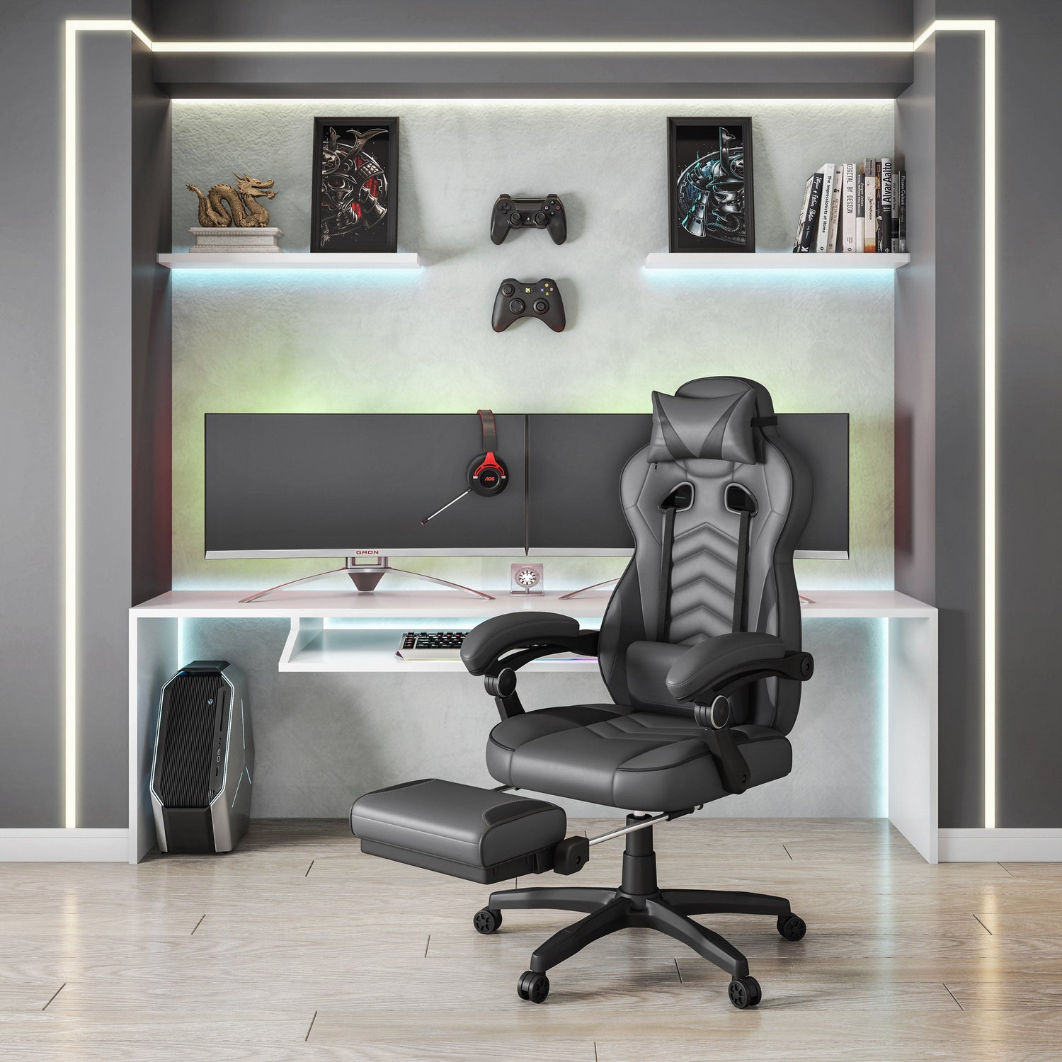 Executive Gaming Chair with Footrest Gaming Chair
