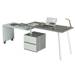 Rotating Multi-Positional Modern Desk Grey Workstation