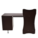Stylish Computer Desk with Storage Chocolate Workstation