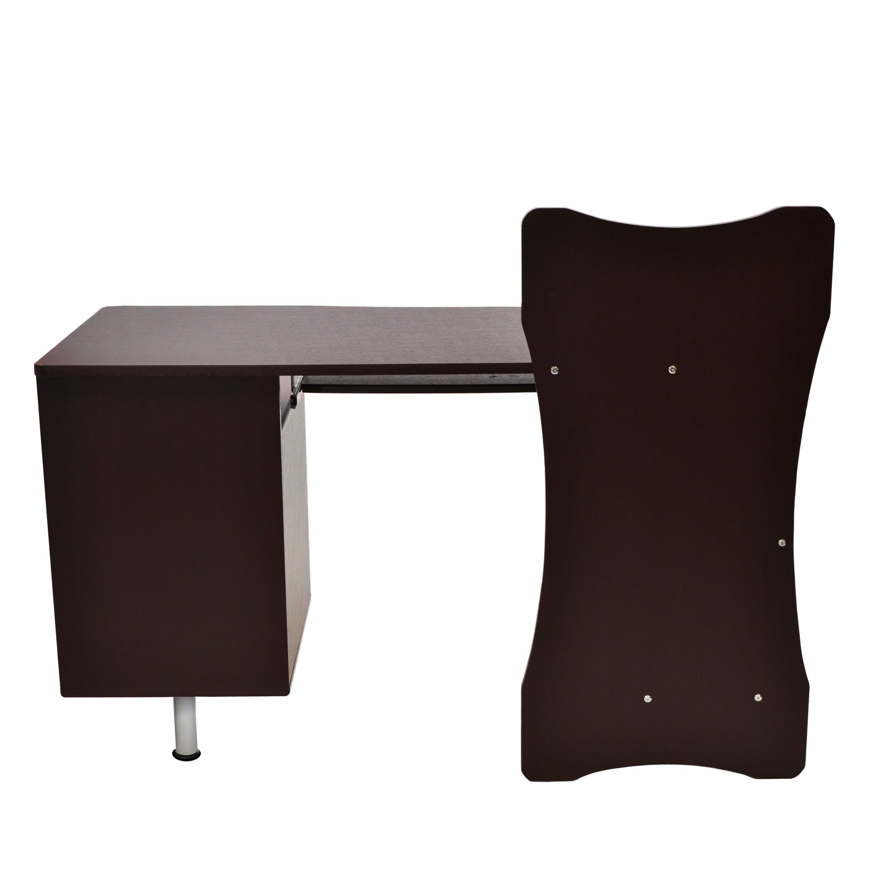 Stylish Computer Desk with Storage Chocolate Workstation