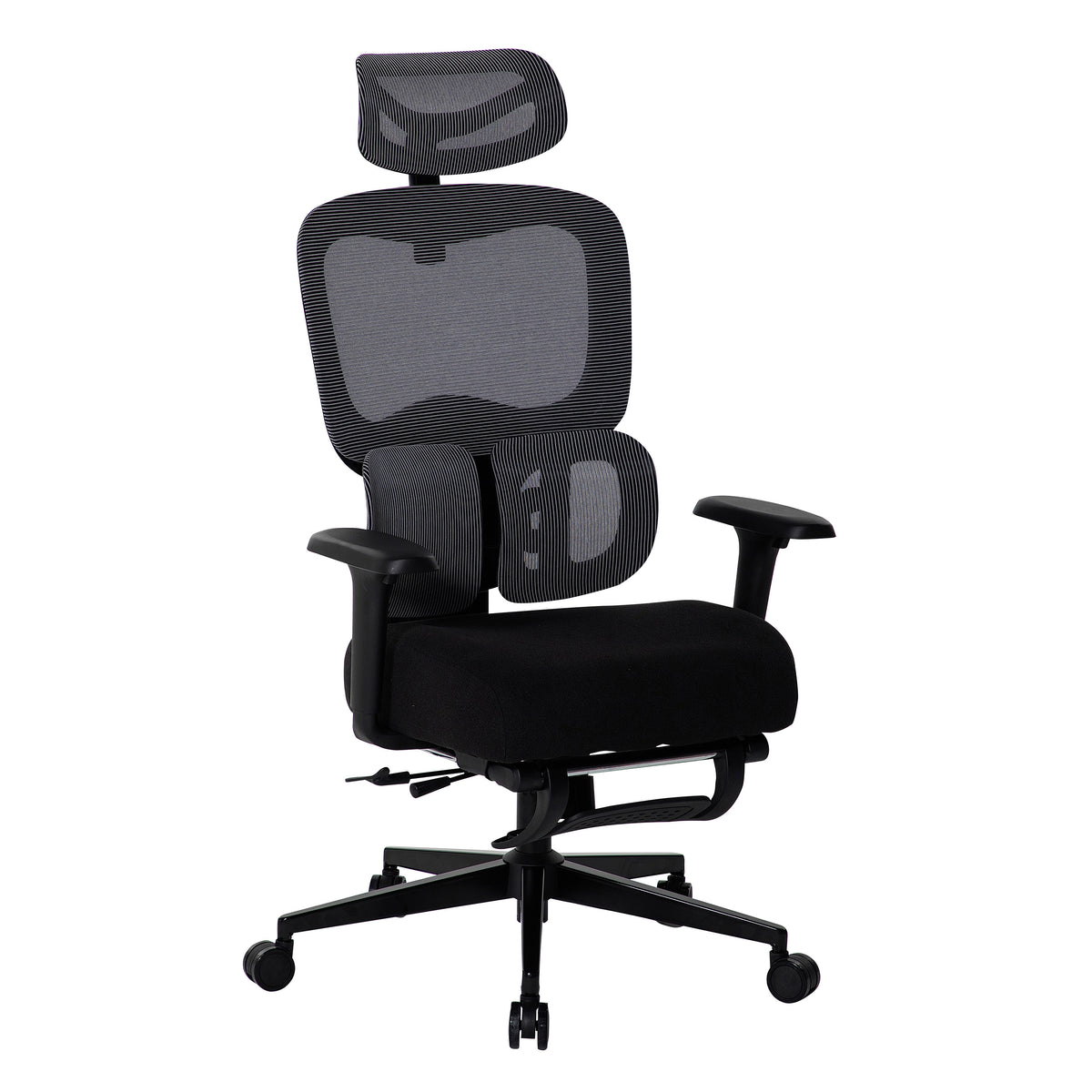 Ultra Ergonomic Mesh Office Chair with 9 Adjustable Points, Dual-Pad Lumbar Support, 3D Armrests, Adjustable Headrest, Seat Depth, 120° Recline & Footrest
