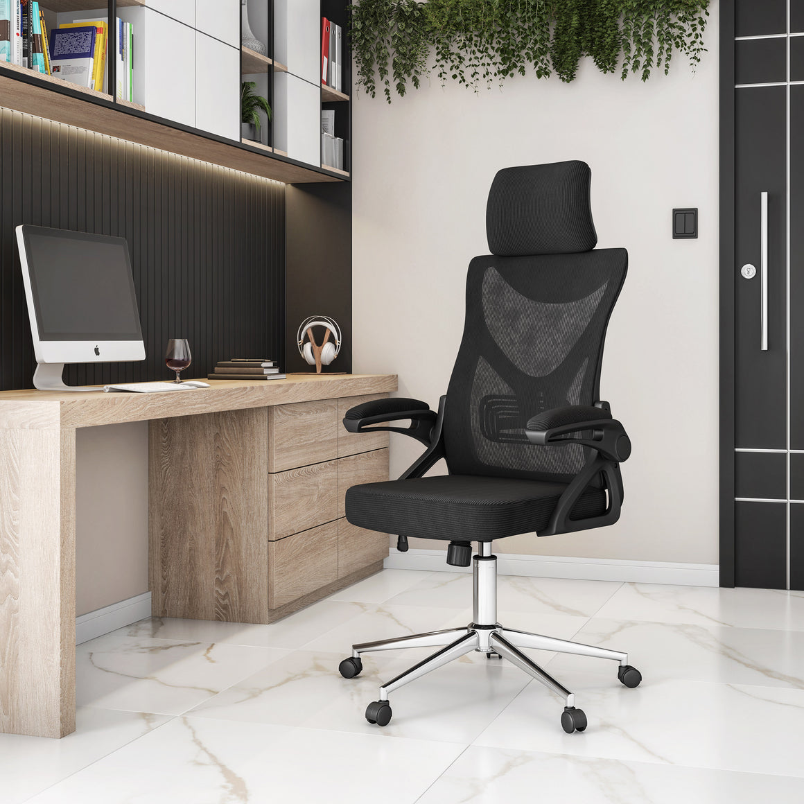 Essential Ergonomic Office Chair with Headrest & Lumbar Support