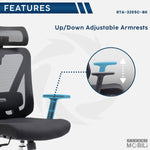 Truly Ergonomic Mesh Office Chair with Headrest & Lumbar Support Office Chair