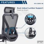Truly Ergonomic Mesh Office Chair with Headrest & Lumbar Support Office Chair