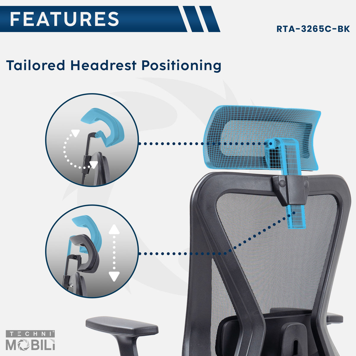 Truly Ergonomic Mesh Office Chair with Headrest & Lumbar Support Office Chair