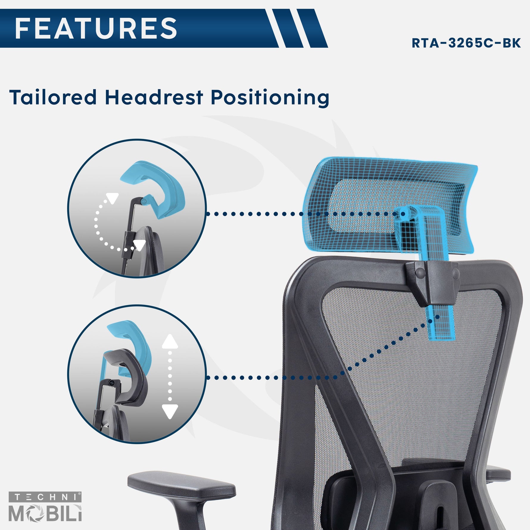 Truly Ergonomic Mesh Office Chair with Headrest & Lumbar Support Office Chair