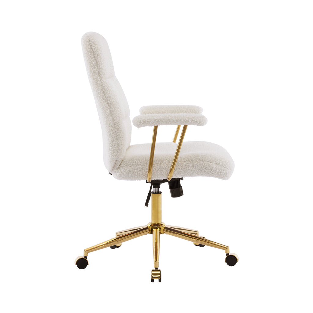 Elegant Textured Boucle Office Chair - Techni Mobili