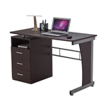 Computer Desk With Ample Storage Chocolate Workstation