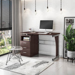 Computer Desk With Ample Storage Chocolate Workstation