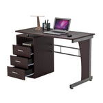 Computer Desk With Ample Storage Chocolate Workstation