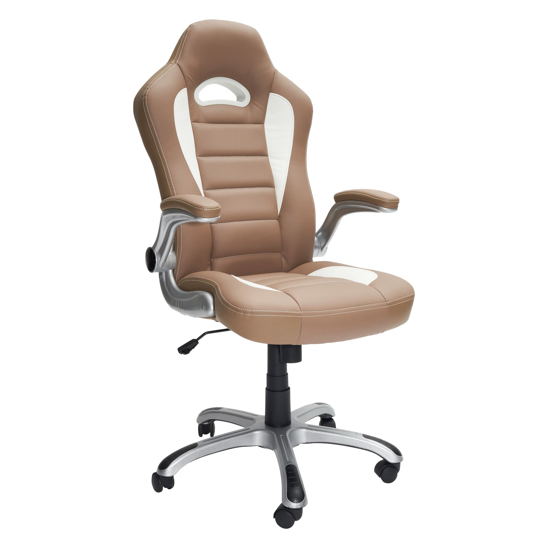 High Back Executive Sport Race Office Chair with Flip-Up Arms Camel Office Chair