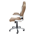 High Back Executive Sport Race Office Chair with Flip-Up Arms Camel Office Chair