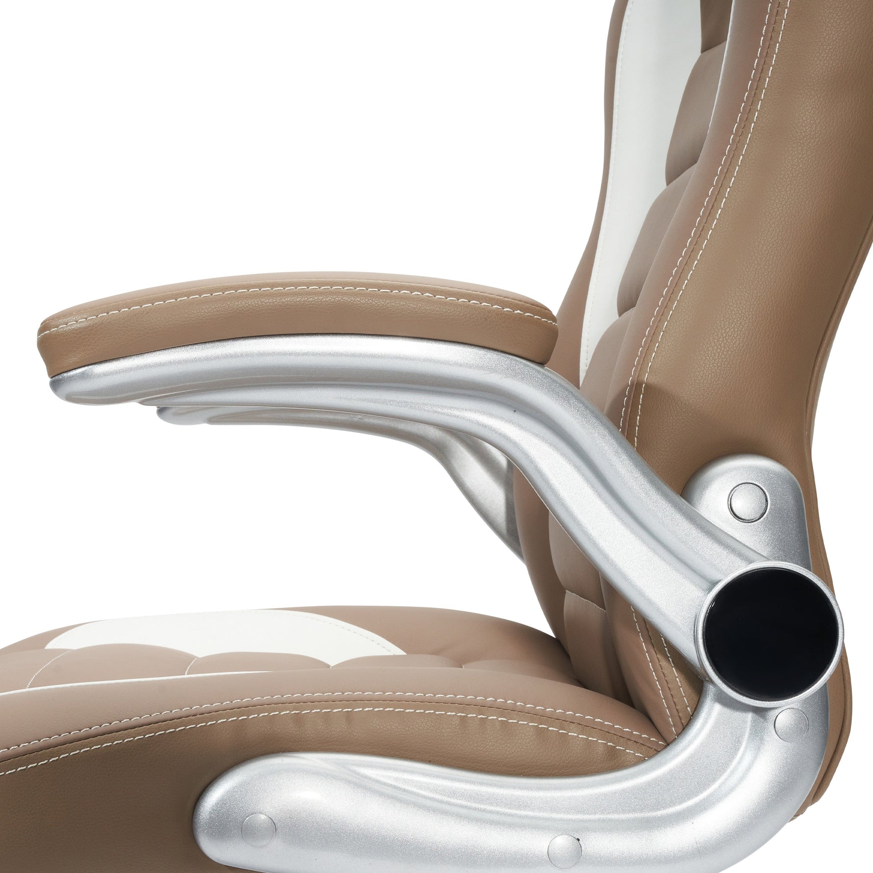 High Back Executive Sport Race Office Chair with Flip-Up Arms Camel Office Chair