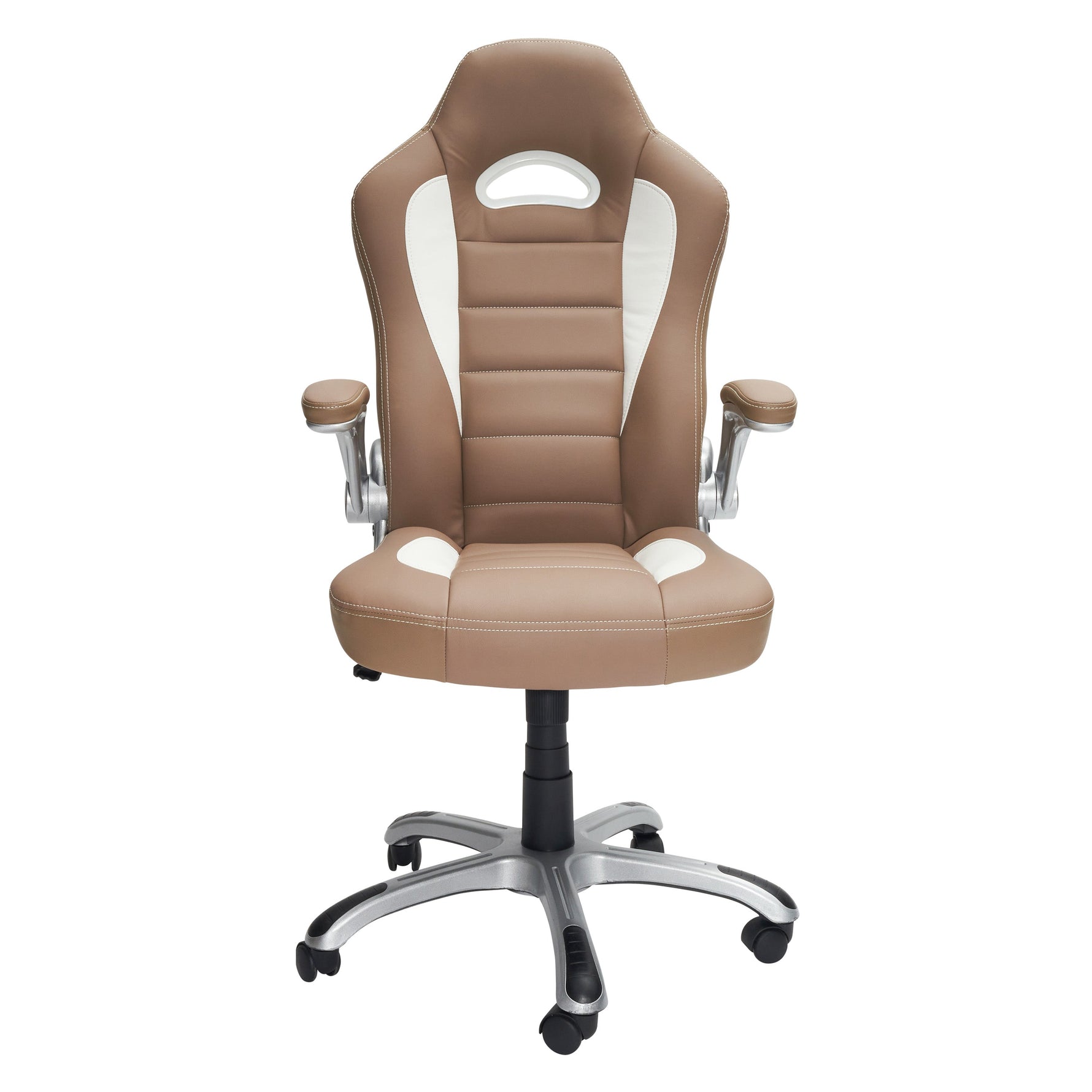 High Back Executive Sport Race Office Chair with Flip-Up Arms Camel Office Chair