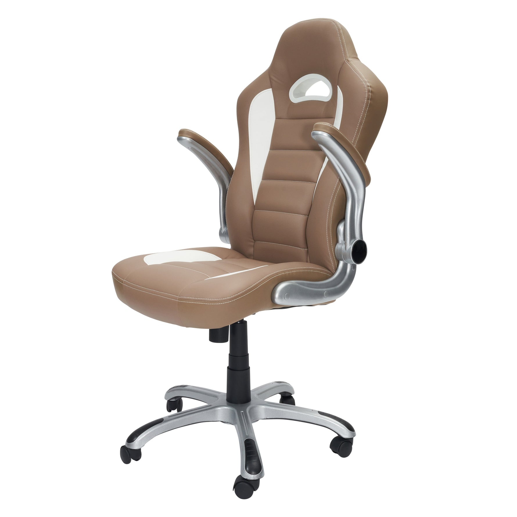 High Back Executive Sport Race Office Chair with Flip-Up Arms Camel Office Chair