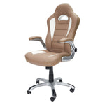 High Back Executive Sport Race Office Chair with Flip-Up Arms Camel Office Chair