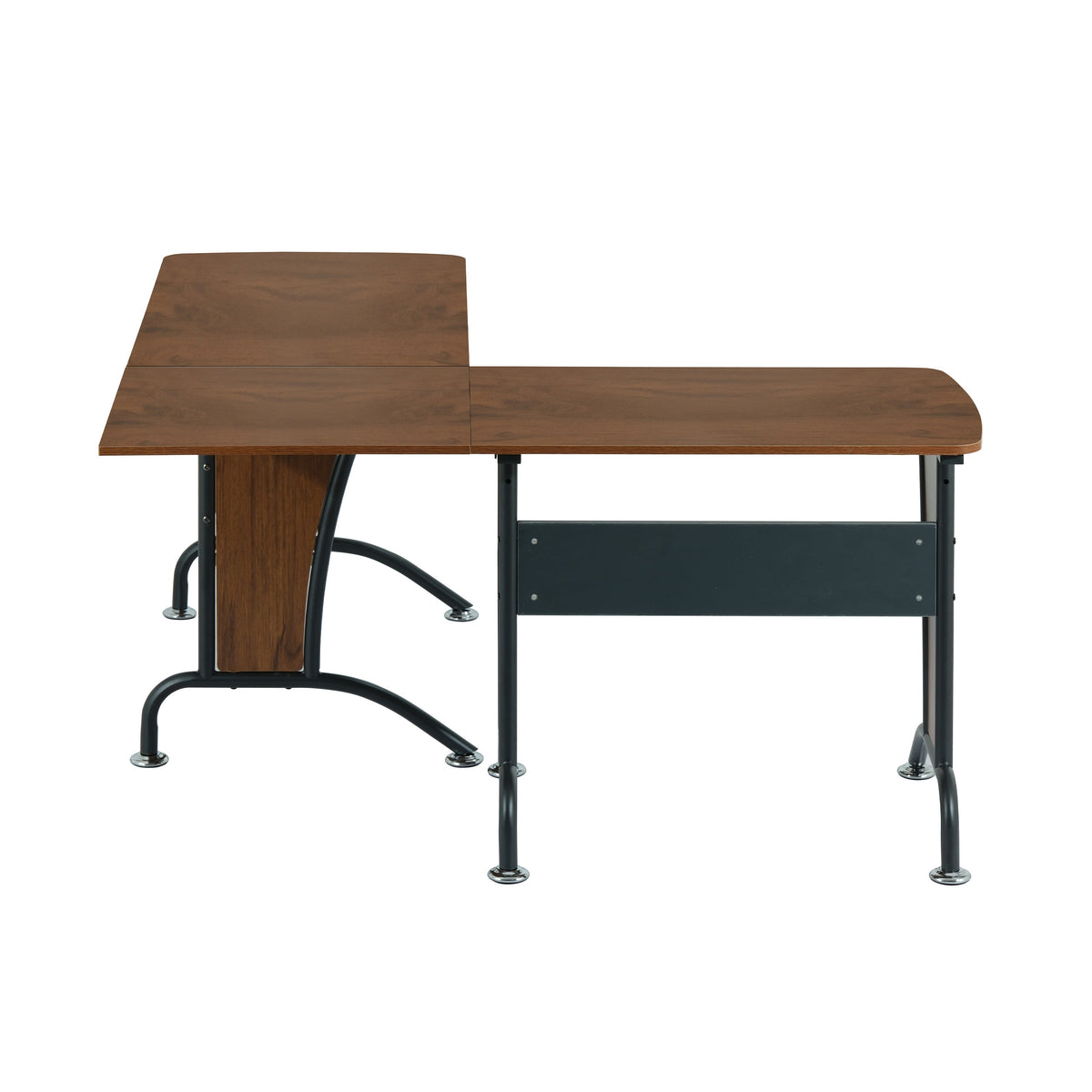 Deluxe L-Shaped Desk with Inline Team Desk Option L-Shaped Desk