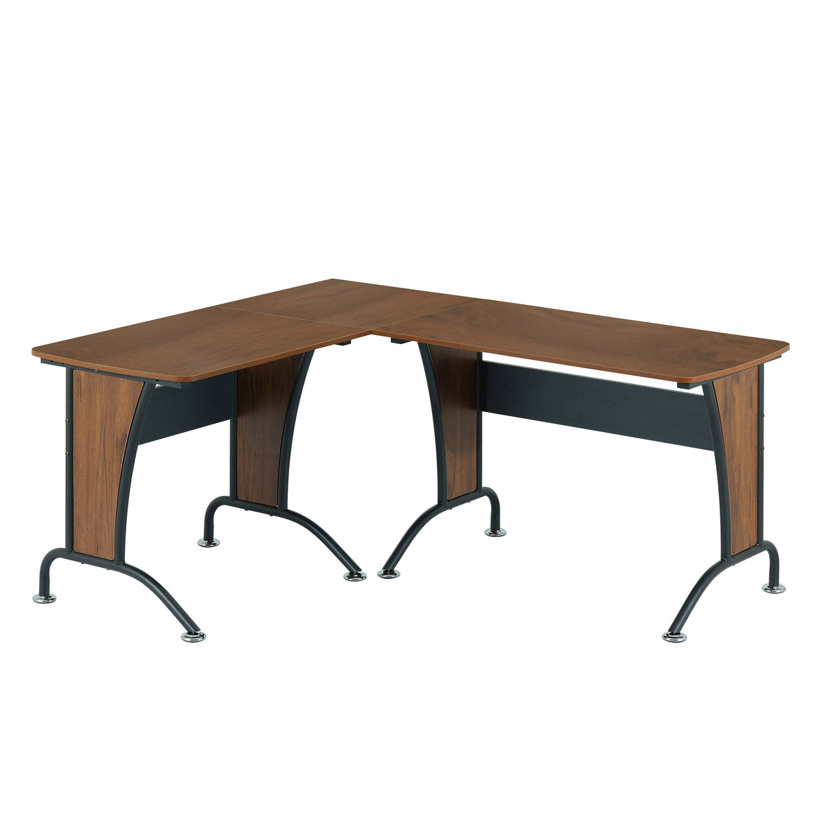Deluxe L-Shaped Desk with Inline Team Desk Option L-Shaped Desk