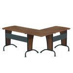 Deluxe L-Shaped Desk with Inline Team Desk Option L-Shaped Desk