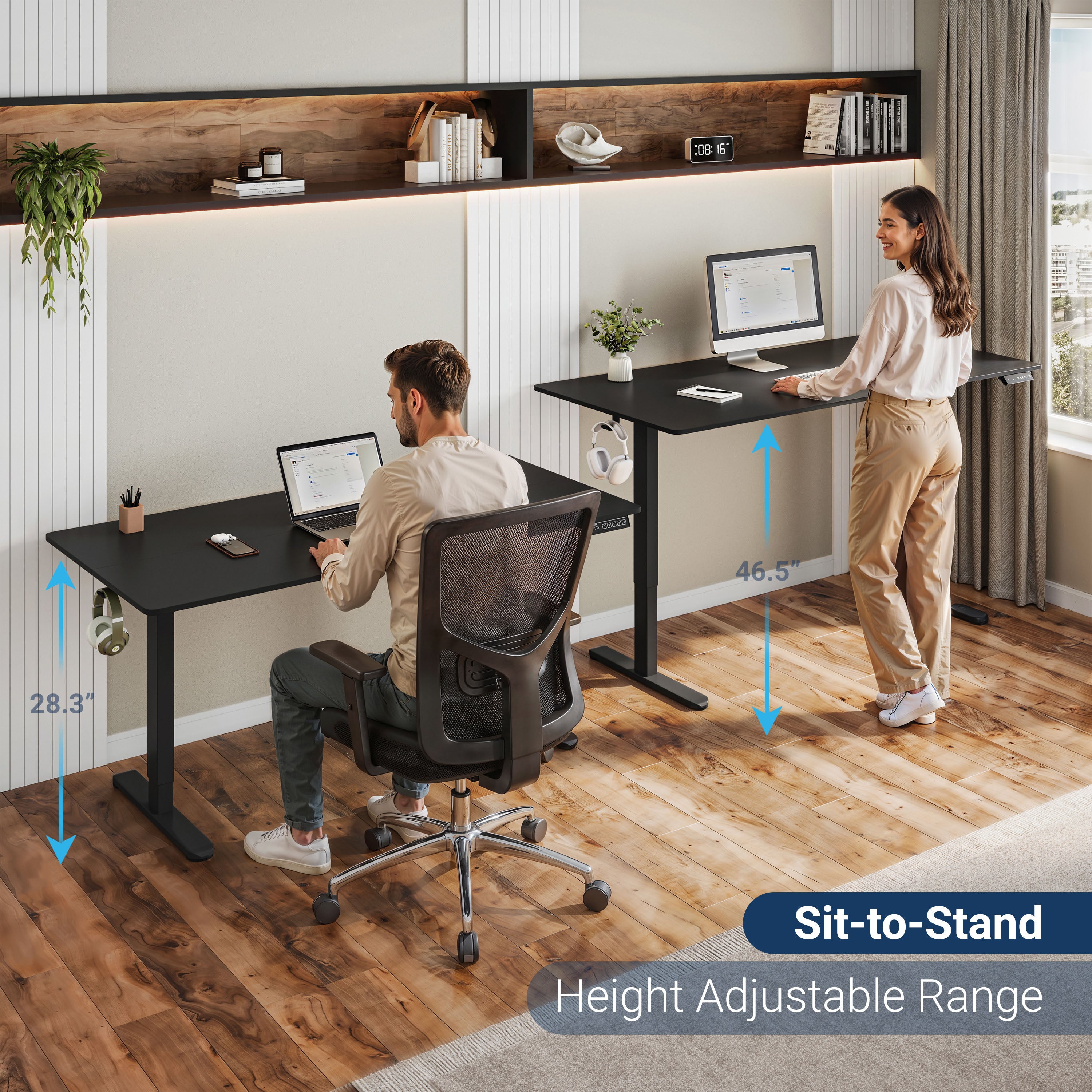 et.UNiVER niana Pratical set up Sサイズ Techni Mobili | Electric Standing Desk, Height Adjustable Sit-to