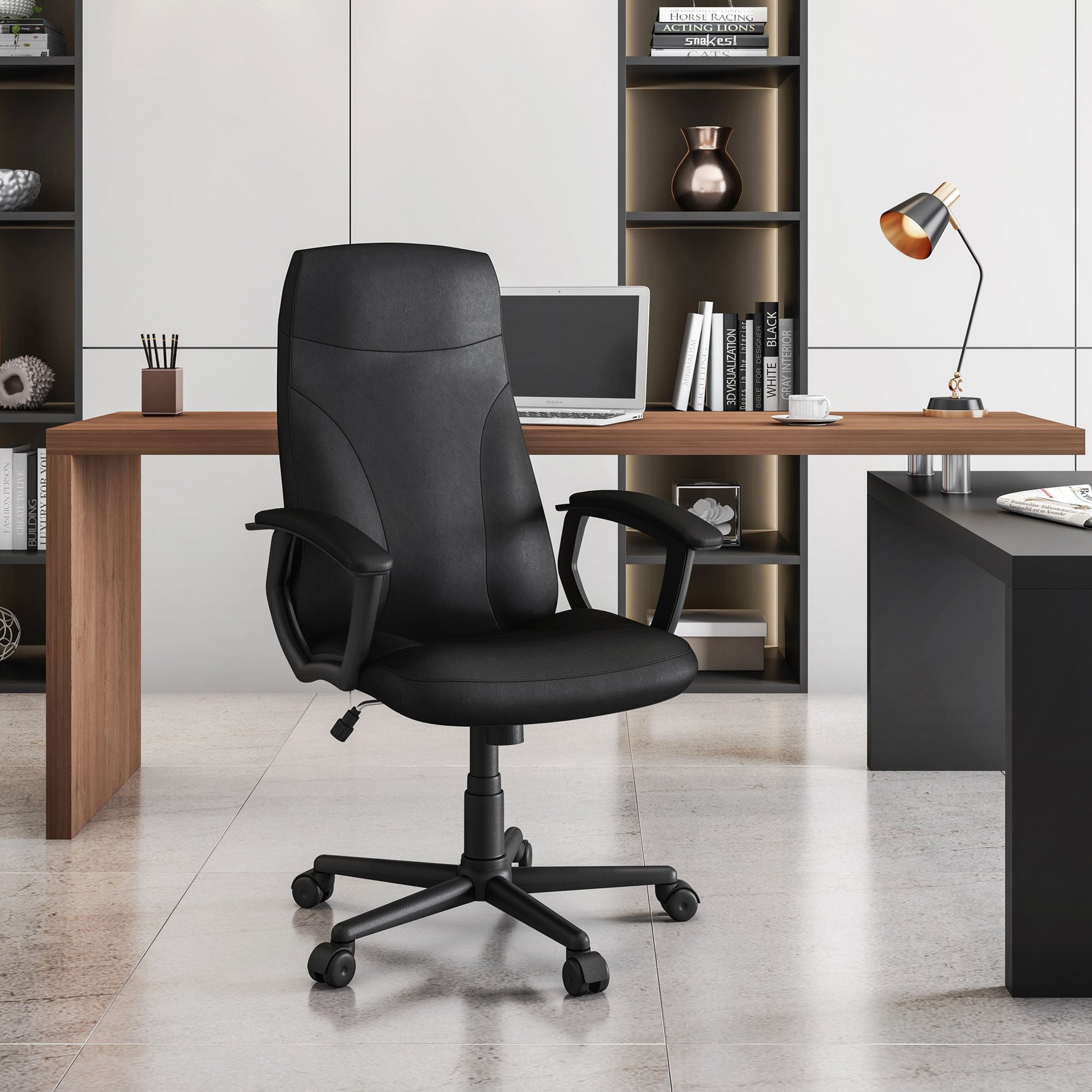 Medium Back Executive Office Chair Black Office Chair