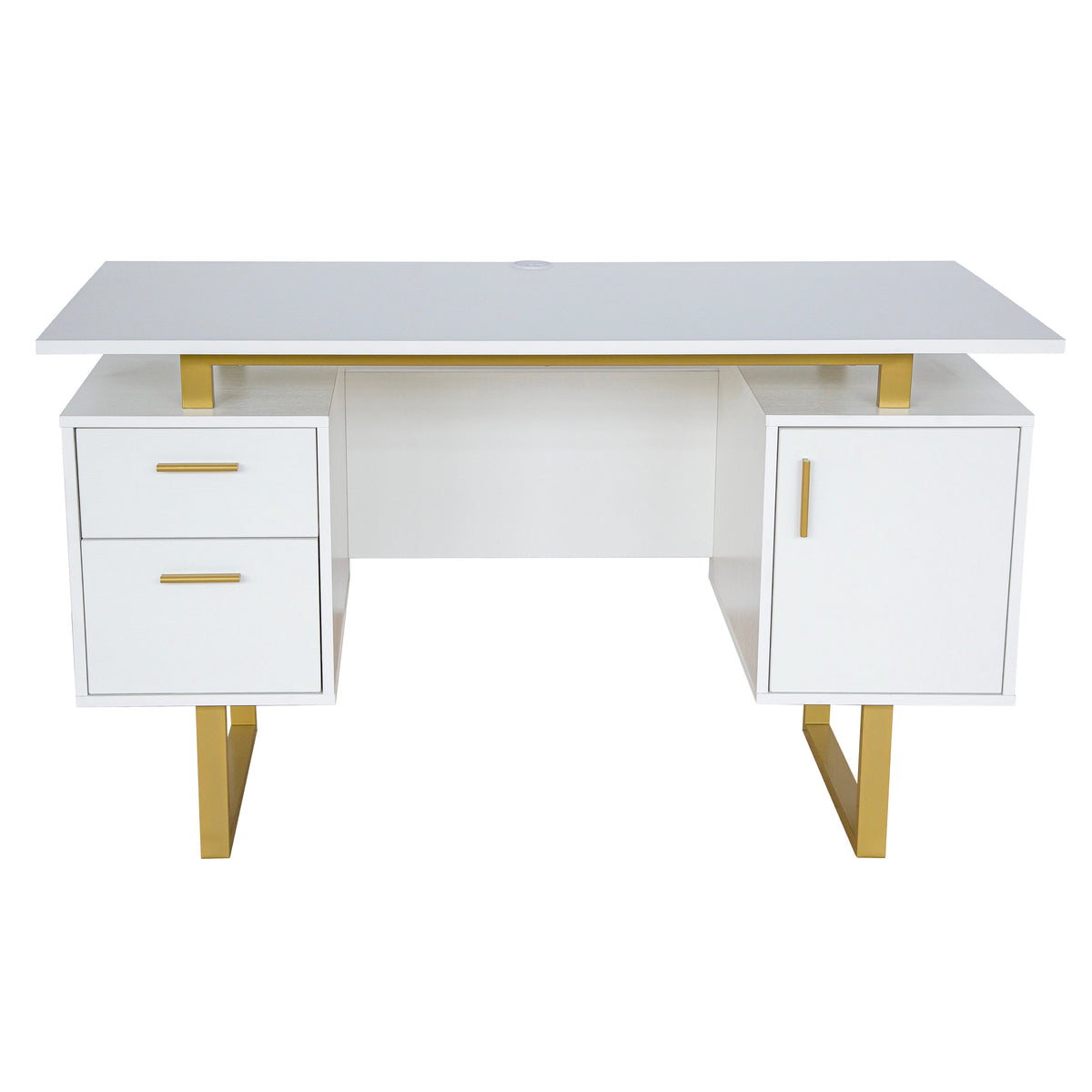 Modern Office Desk with Storage Workstation