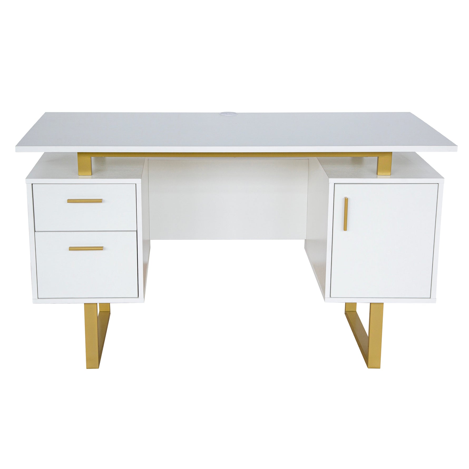 Modern Office Desk with Storage Workstation