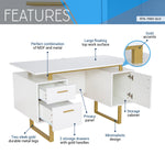 Modern Office Desk with Storage Workstation