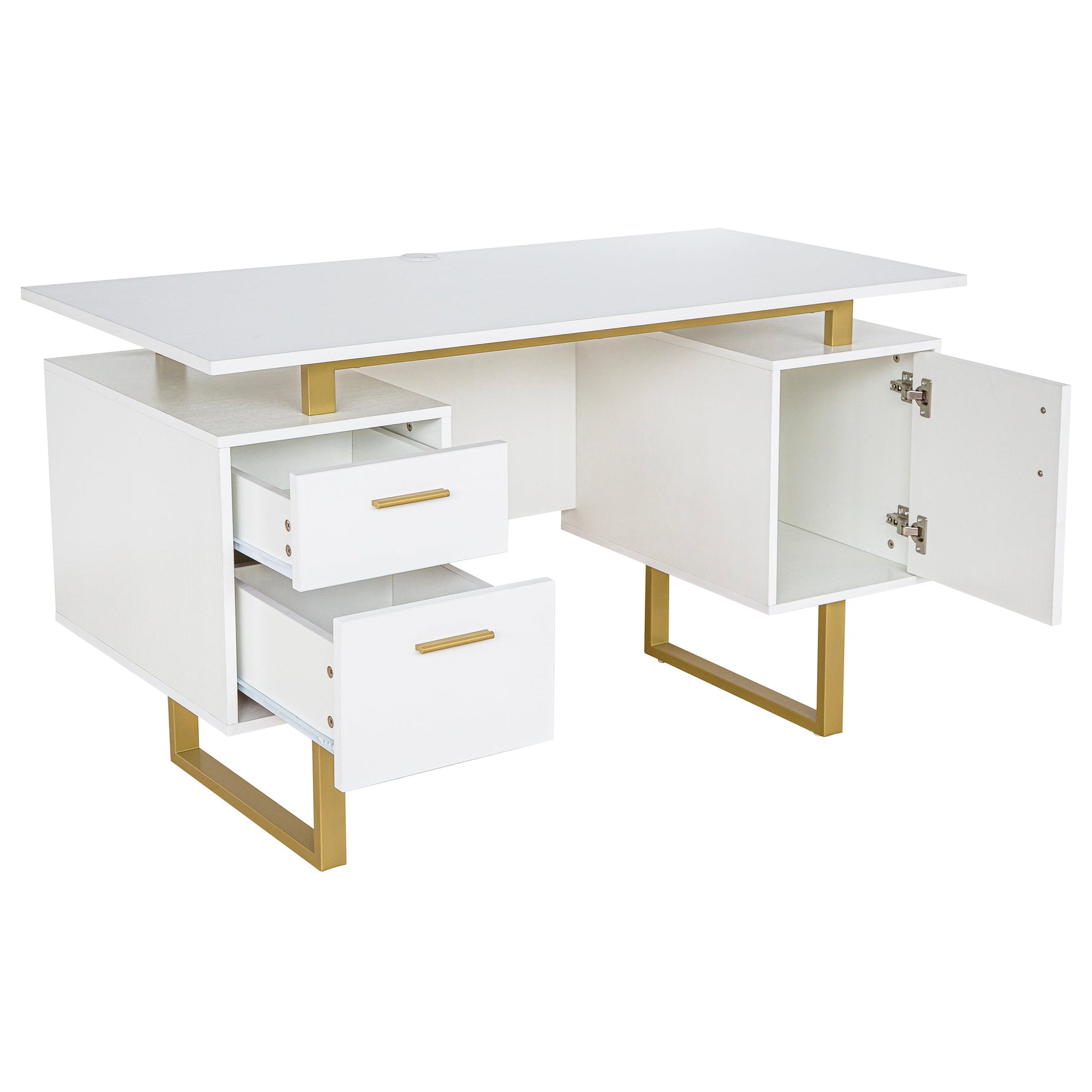 Modern Office Desk with Storage Workstation
