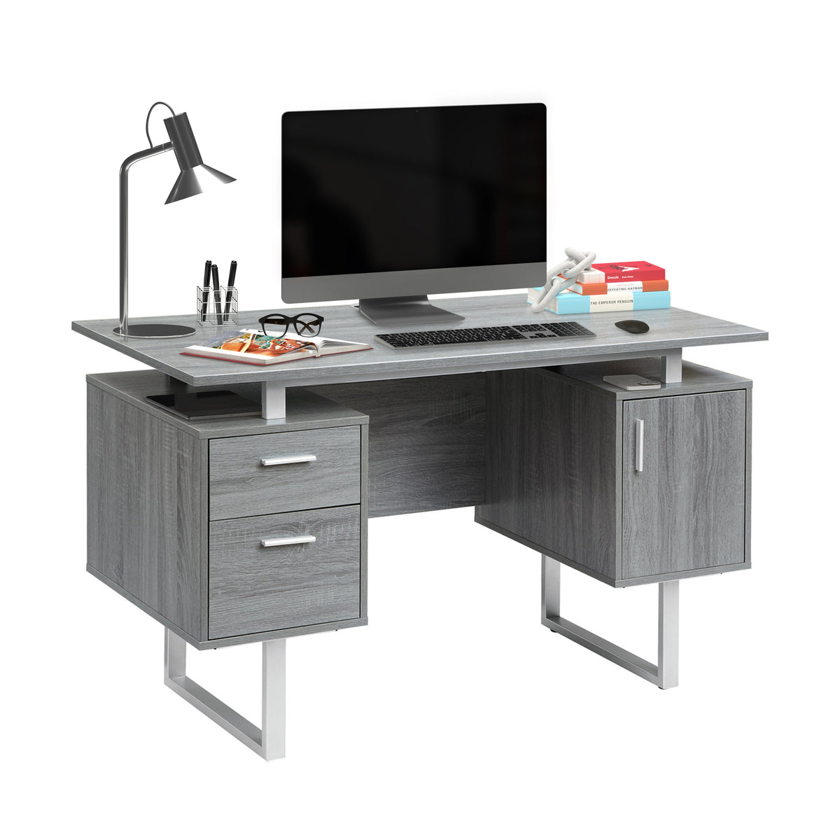Modern Office Desk with Storage Workstation
