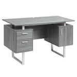 Modern Office Desk with Storage Grey Workstation