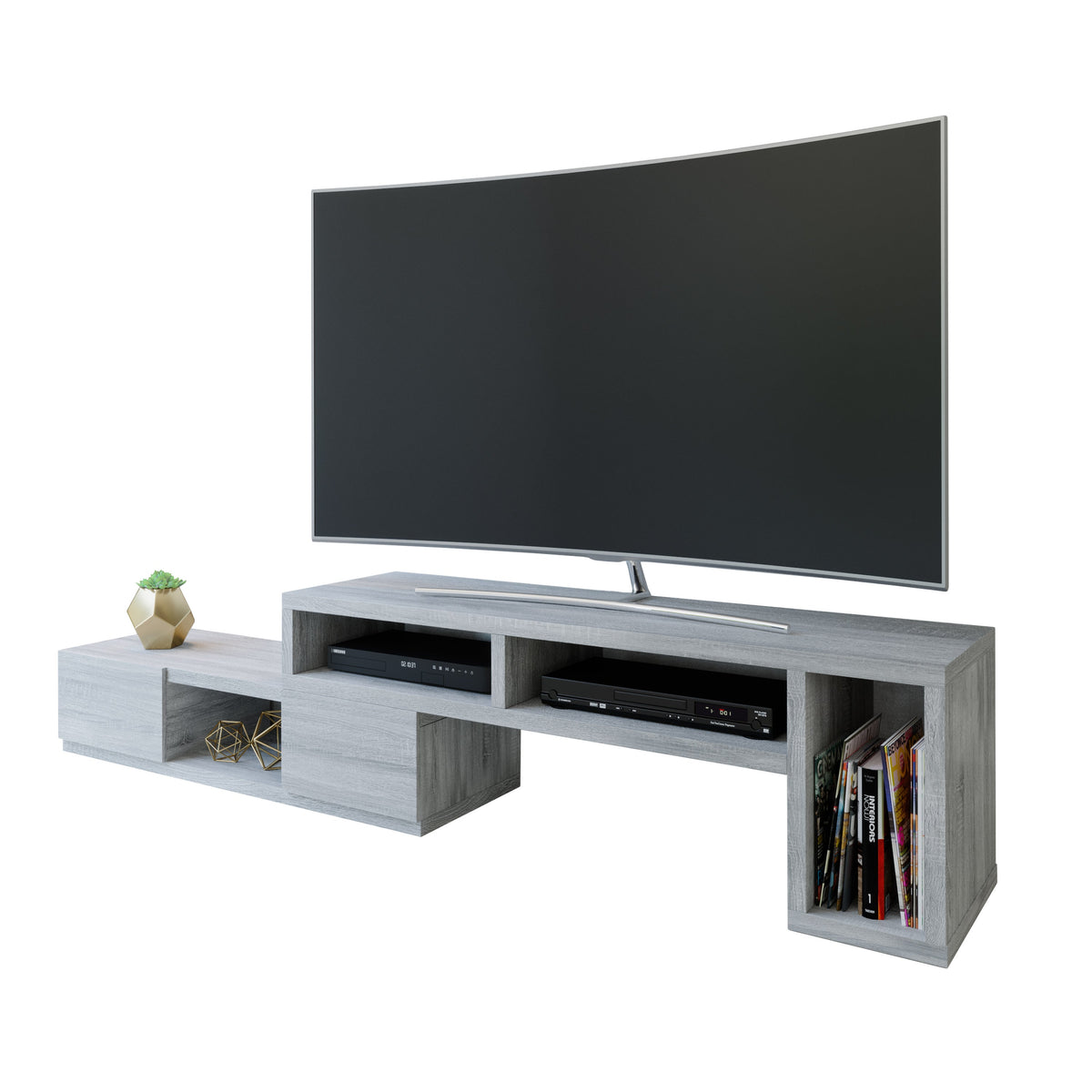 Expandable TV Stand Console for TV’s up to 65’’ Grey TV Stands