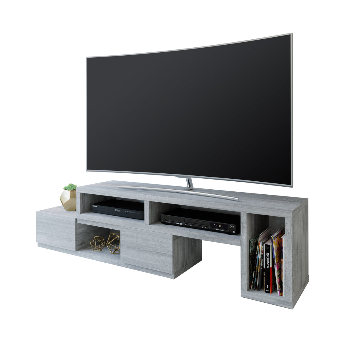 Expandable TV Stand Console for TV’s up to 65’’ Grey TV Stands